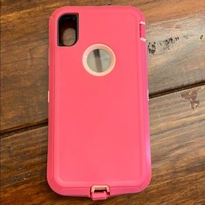 iPhone XS Max pink otter box style case